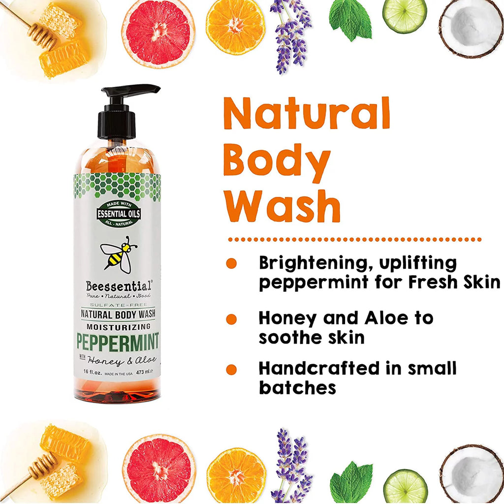 Peppermint Sulfate-Free Body Wash 16 oz R9054