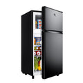3.5 Cu ft Two Door Mini Fridge with Freezer, Black L471331