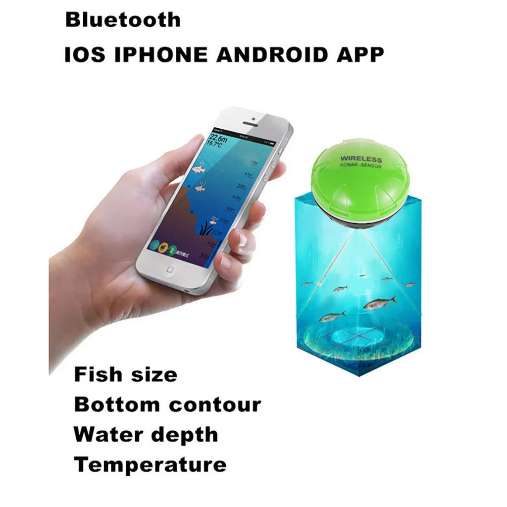 Portable Wireless Bluetooth Fish Finder Sonar Depth Finder C5332