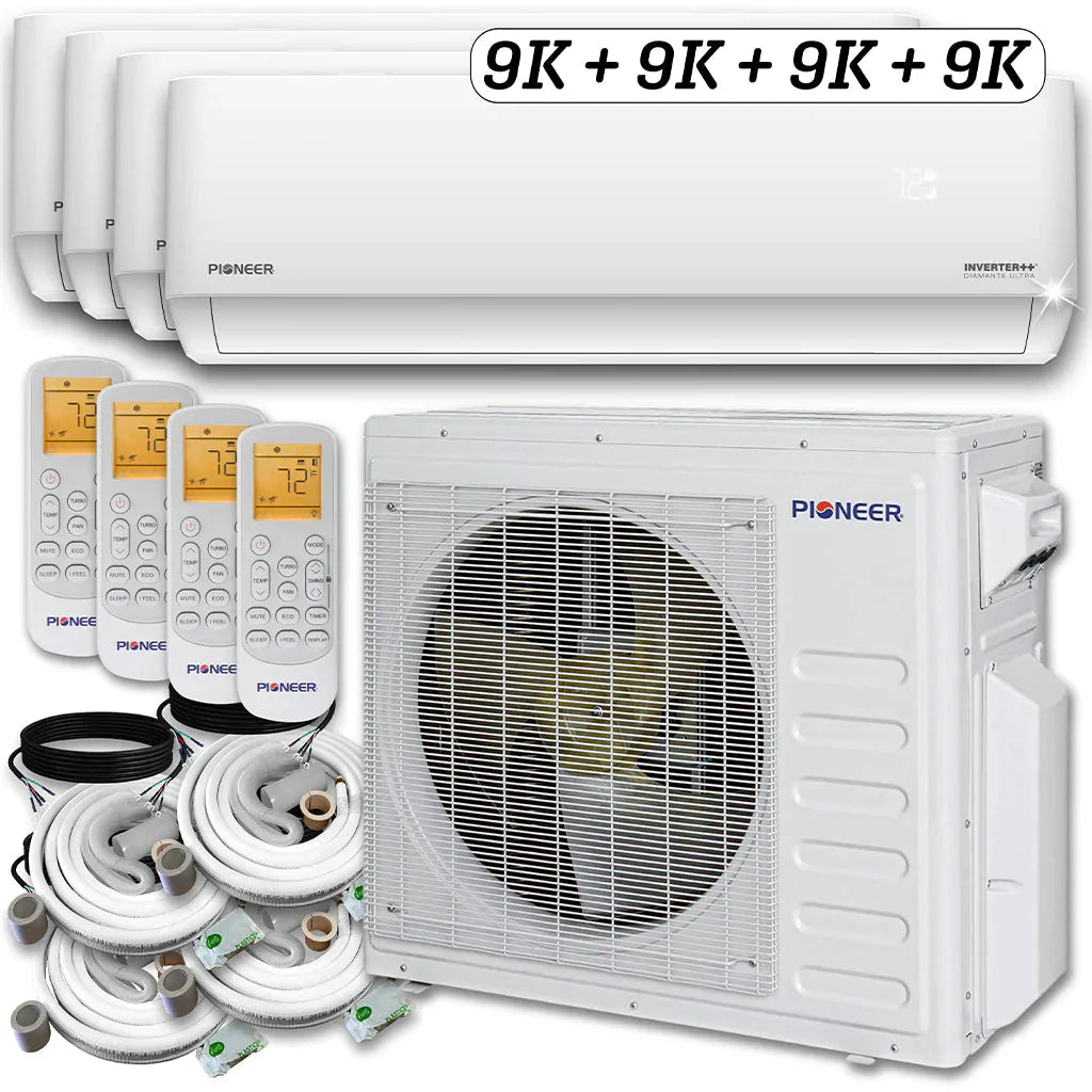36,000 BTU 4 Zone Ductless Air Conditioner and Heat Pump W2274