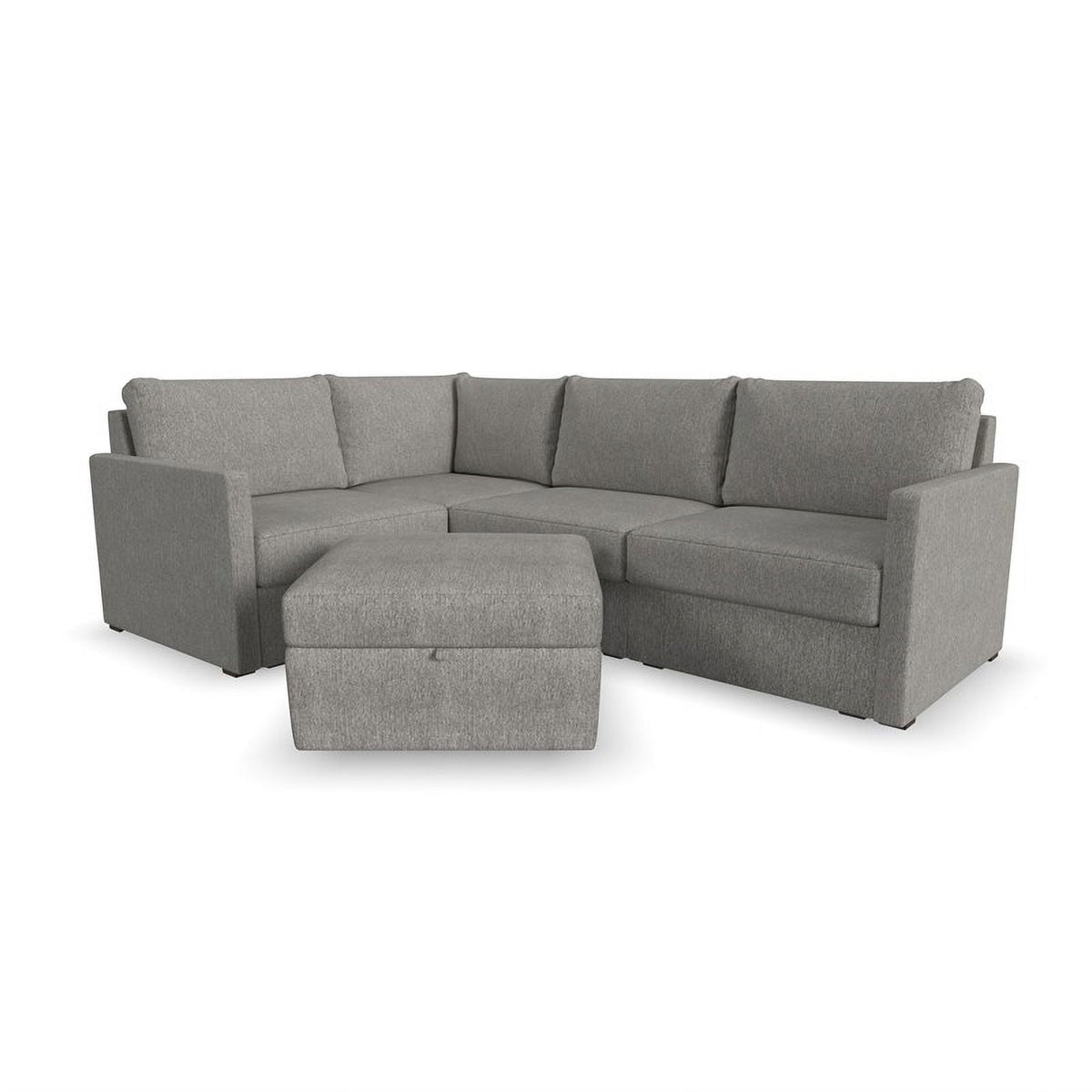 Gray 4 Seat Sectional with Performance Fabric H8137