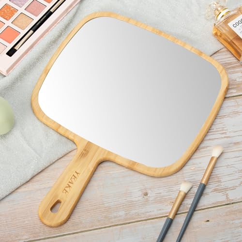 Bamboo Handheld Mirror with Handle S53616