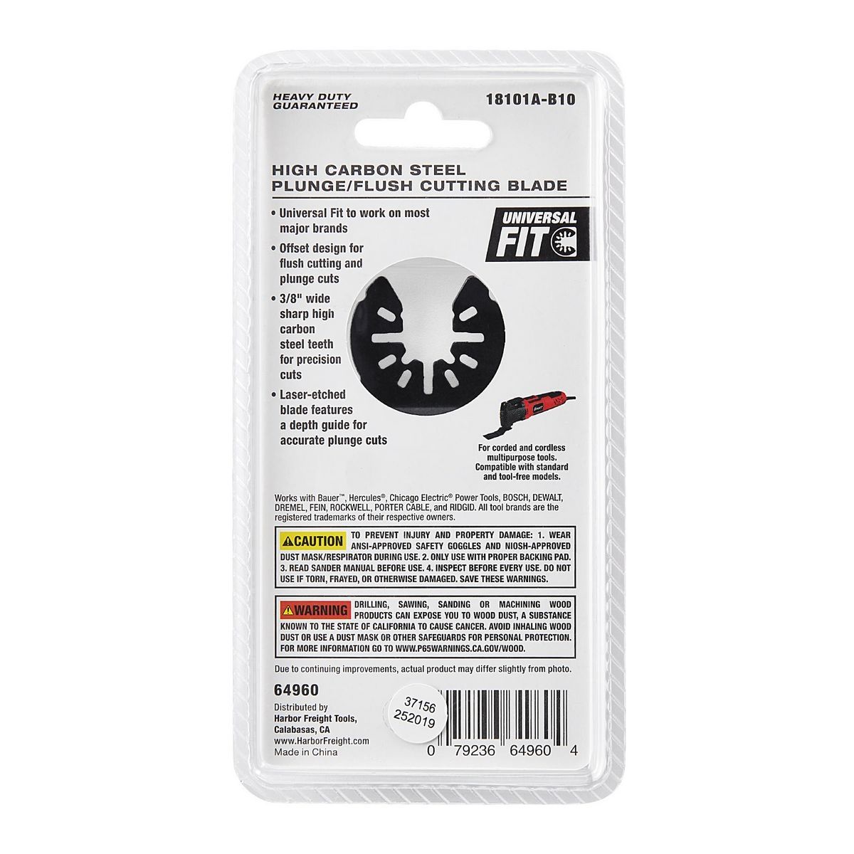 3/8 in. High Carbon Steel Cutting Blade for Oscillating Multi-Tools I7630