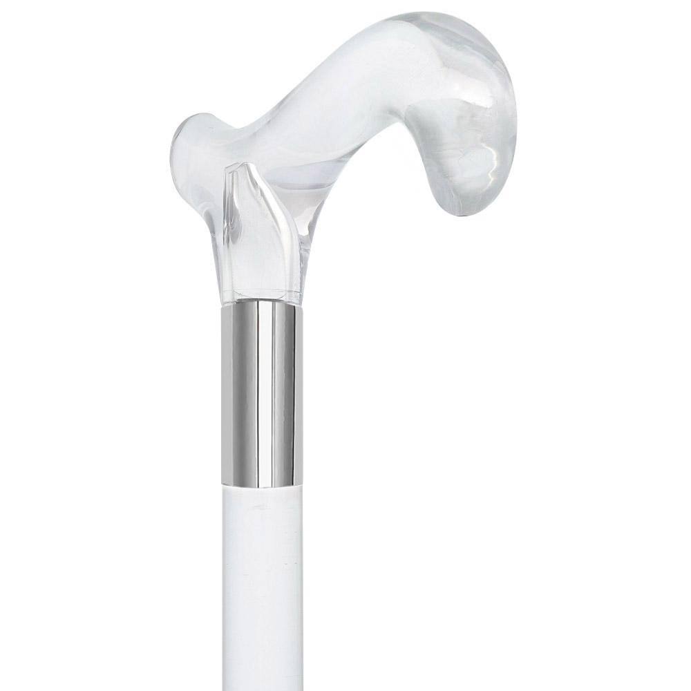 Clear Lucite Handle Walking Cane T37848