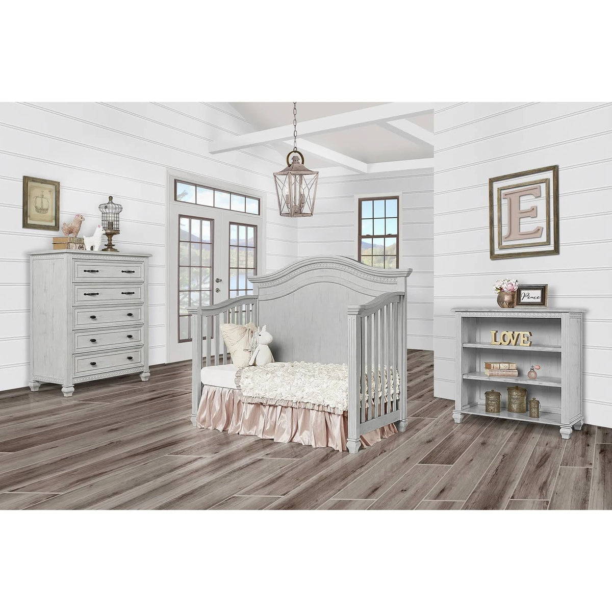 Antique Grey Mist Mini Hutch Bookcase H834