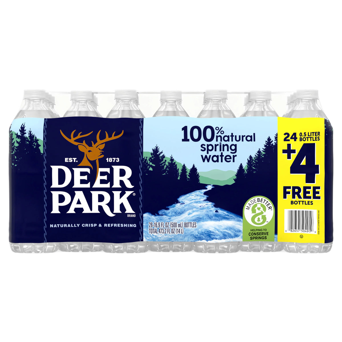 16.9-ounce Spring Water, 28 Bottles J6934