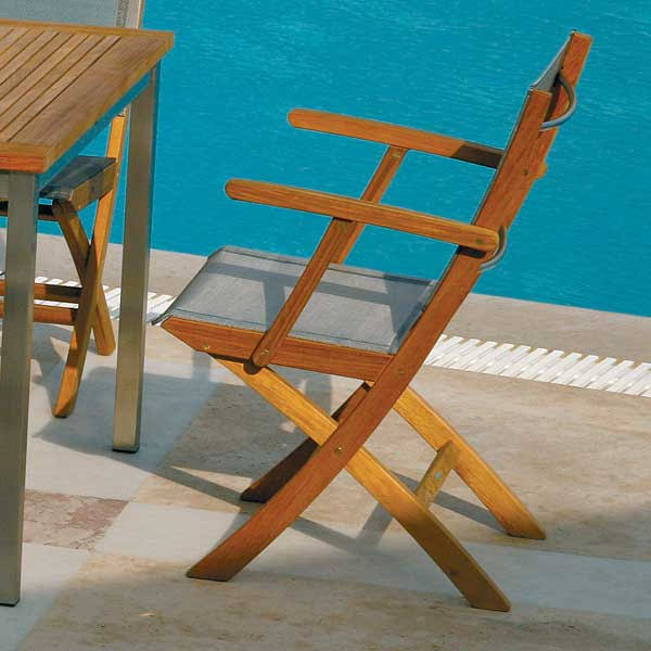 Teak Folding Sling Armchair Q102961
