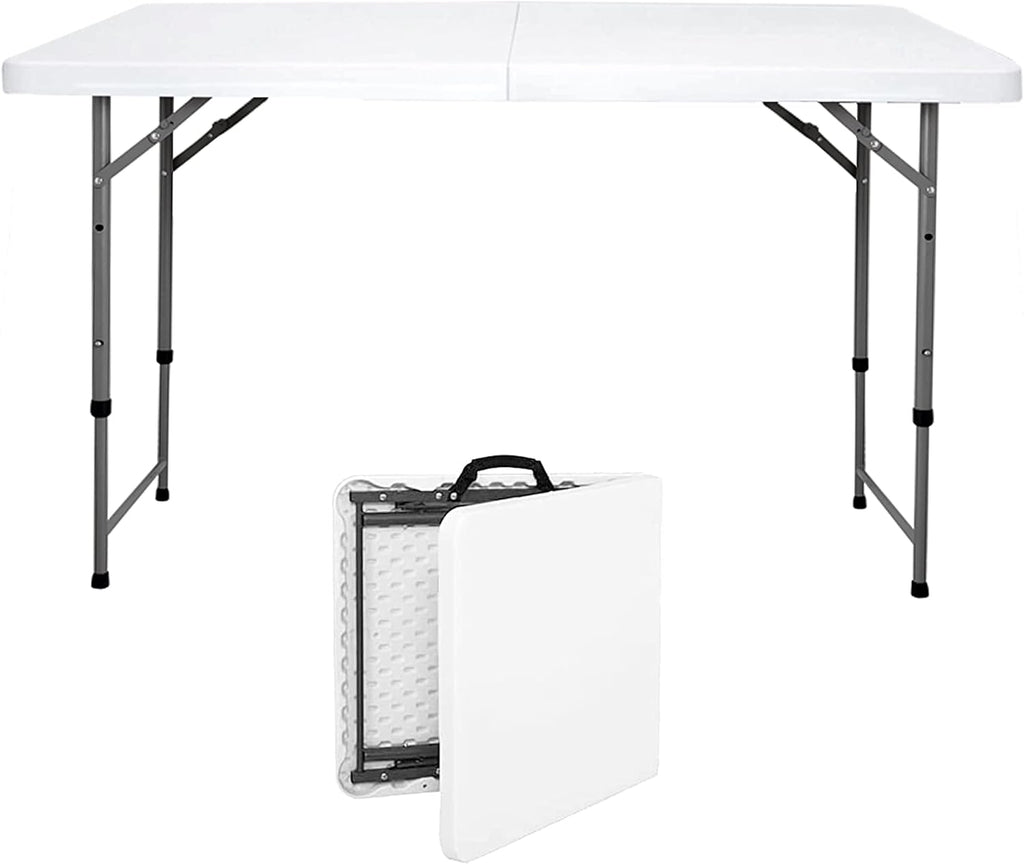 4 ft Folding Plastic Table White J635044