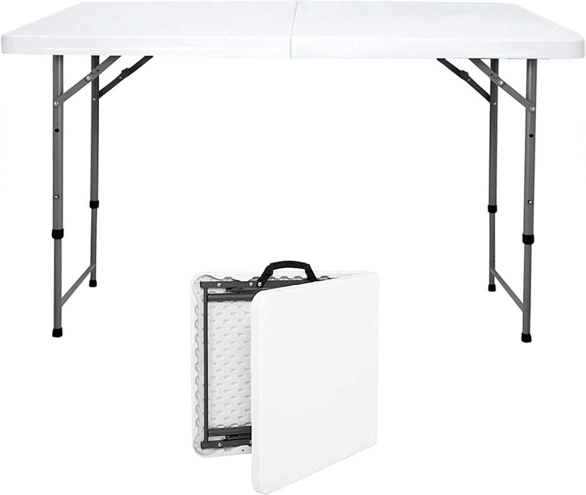 4 ft Folding Plastic Table White J635044