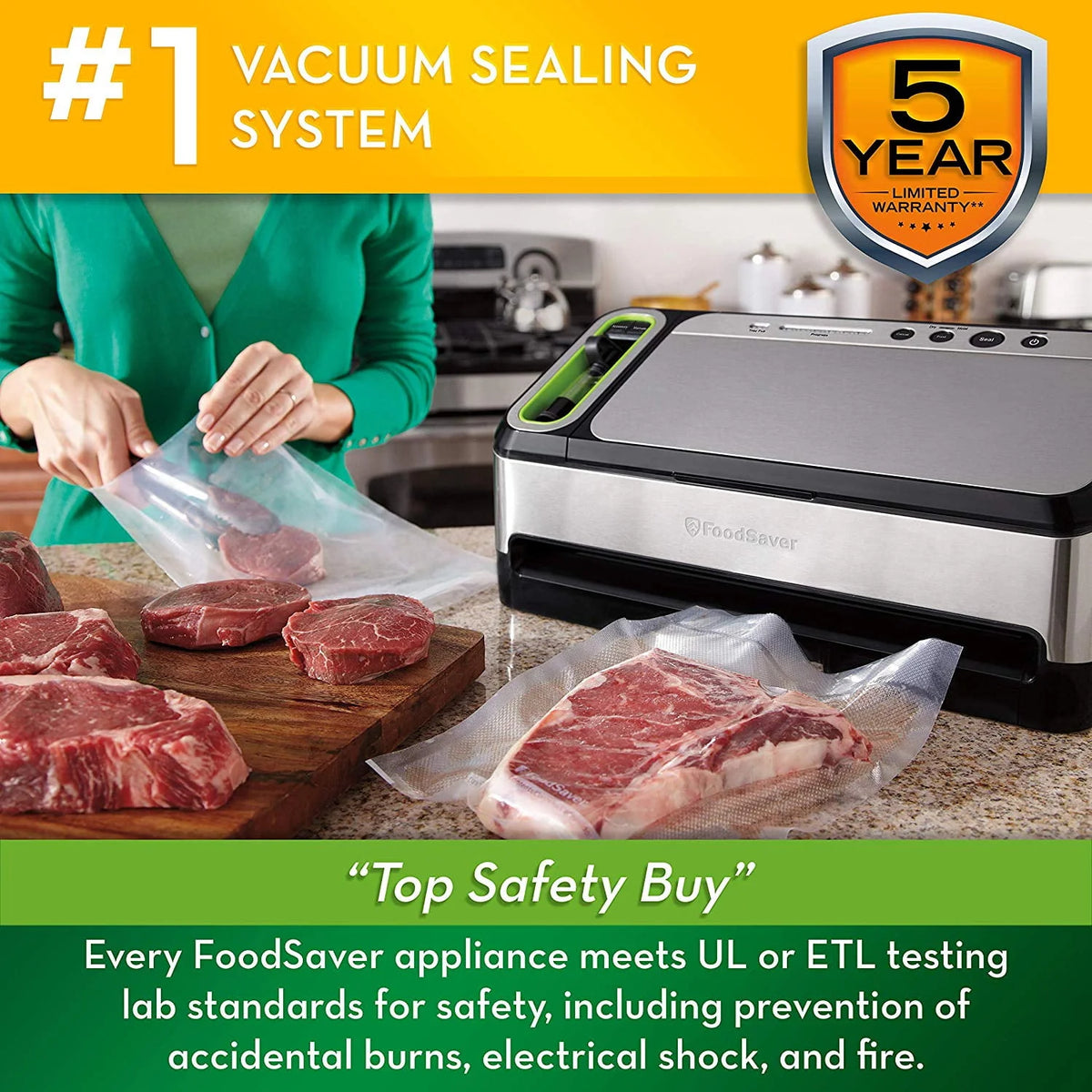 Automatic Vacuum Sealing System with Handheld Sealer O703
