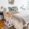 Over Bed Table with Drawer Adjustable Height and Wheels X76520