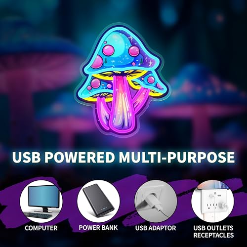Mushroom Neon Sign Dimmable Mushroom Led Sign N53160