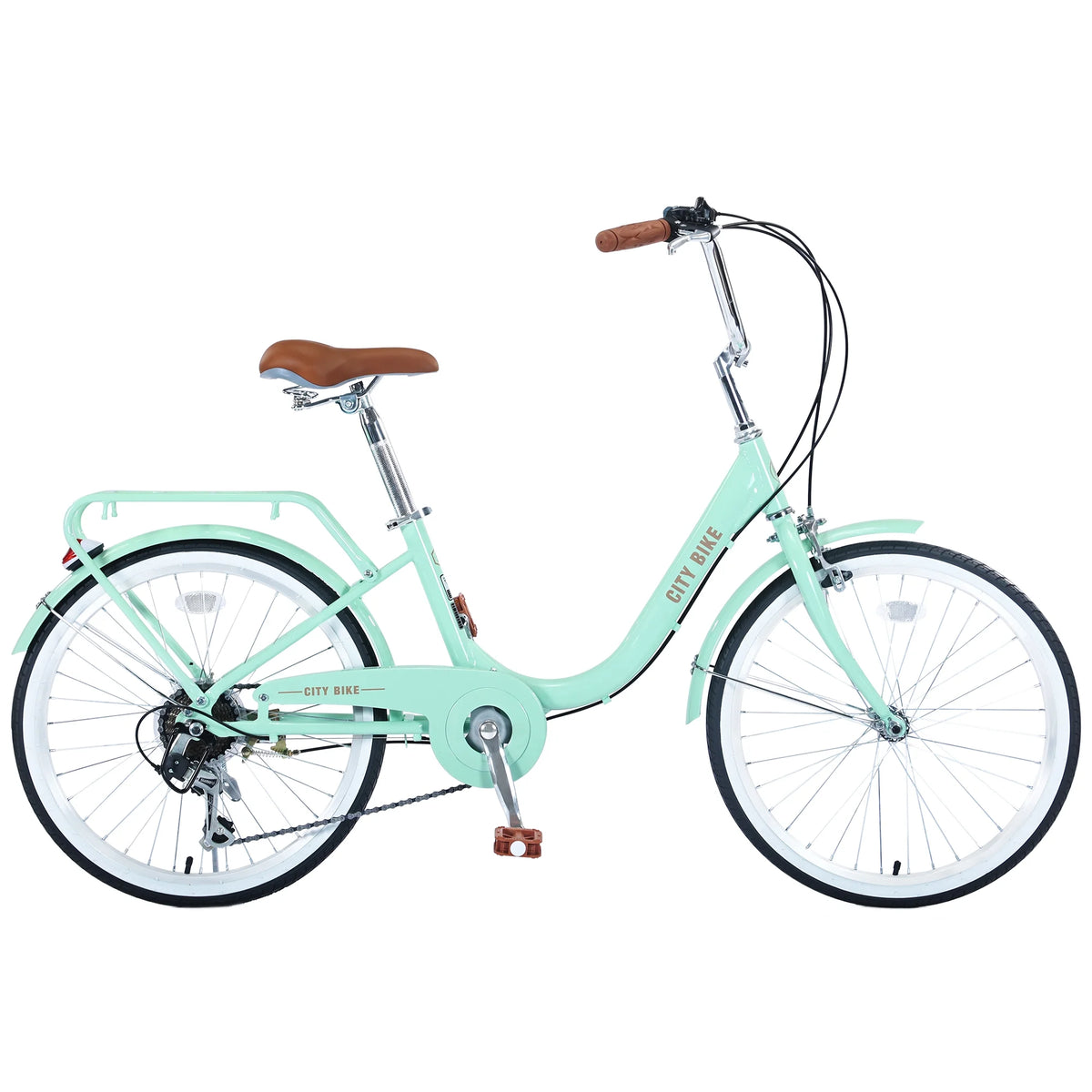 22" Aluminum Alloy 7 Speed Green Bicycle X24562