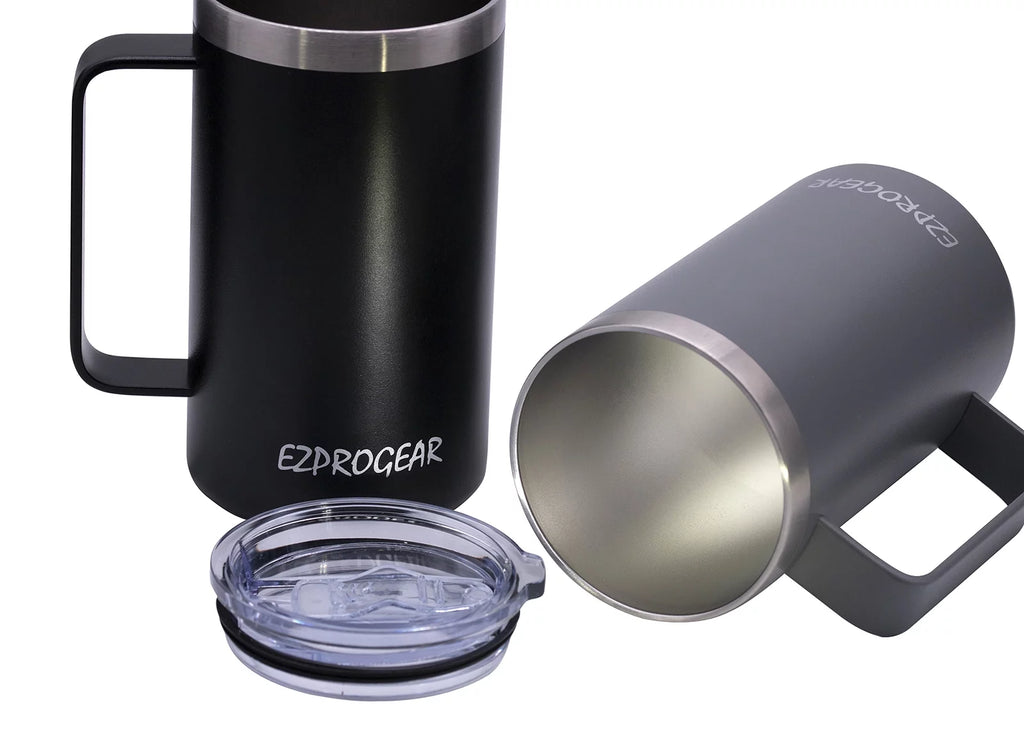 40 oz Stainless Steel Insulated Tumbler with Handle, Lid & Straws H898129