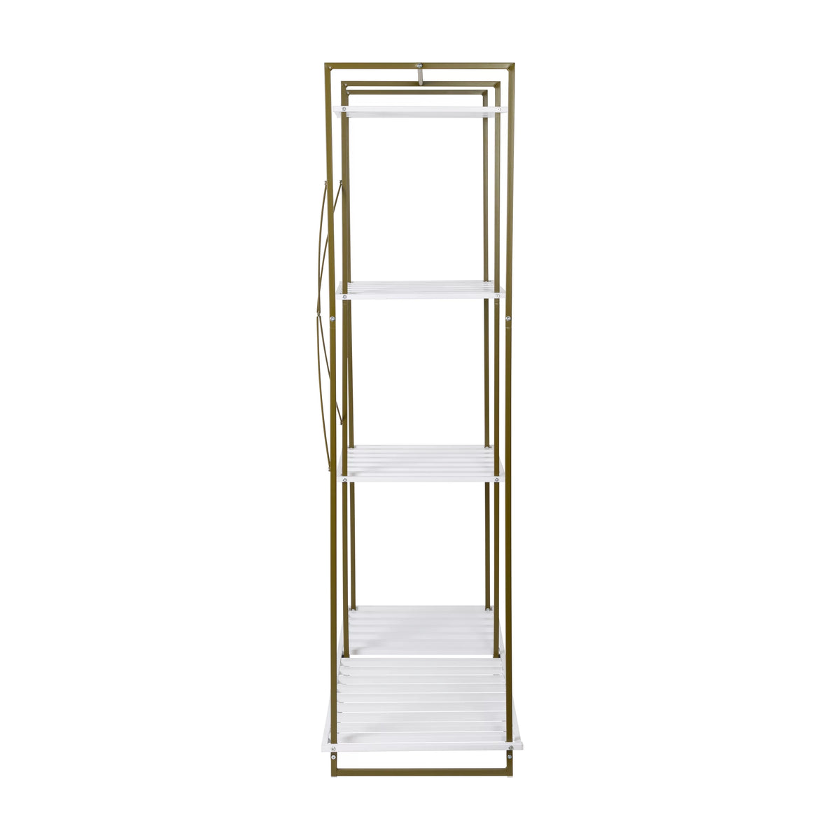 Freestanding Open Metal Closet Wardrobe with 4 Shelves C904652