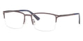 Matte Gray Semi-Rimless Rectangular Eyeglasses M142