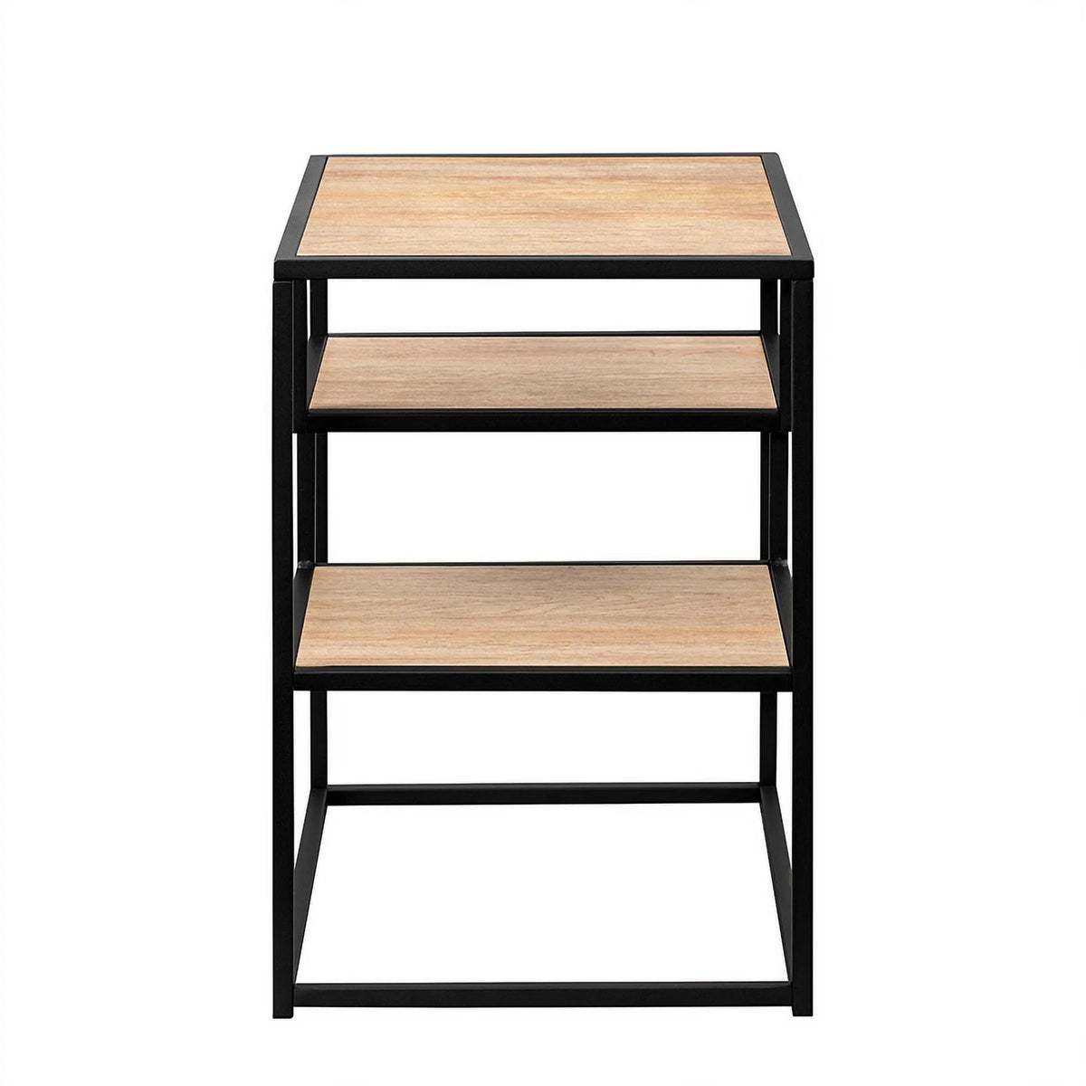 16" Metal and Wood Side Table L885442