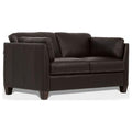 Chocolate Leather Loveseat Sofa U371