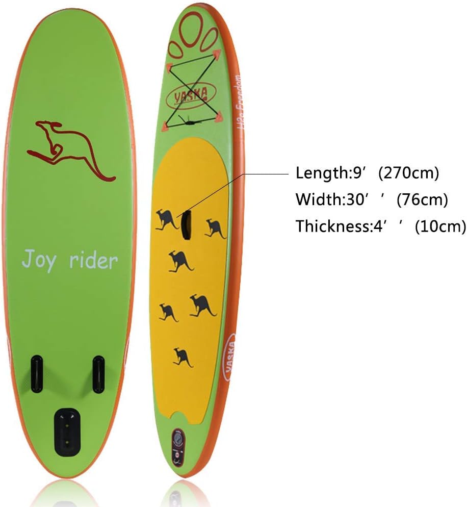 Kids Inflatable Stand Up Paddle Board with Hand Pump, Adjustable Aluminum Floating Paddle, Repair Kit, Rucksack and Bottom Fin G789326