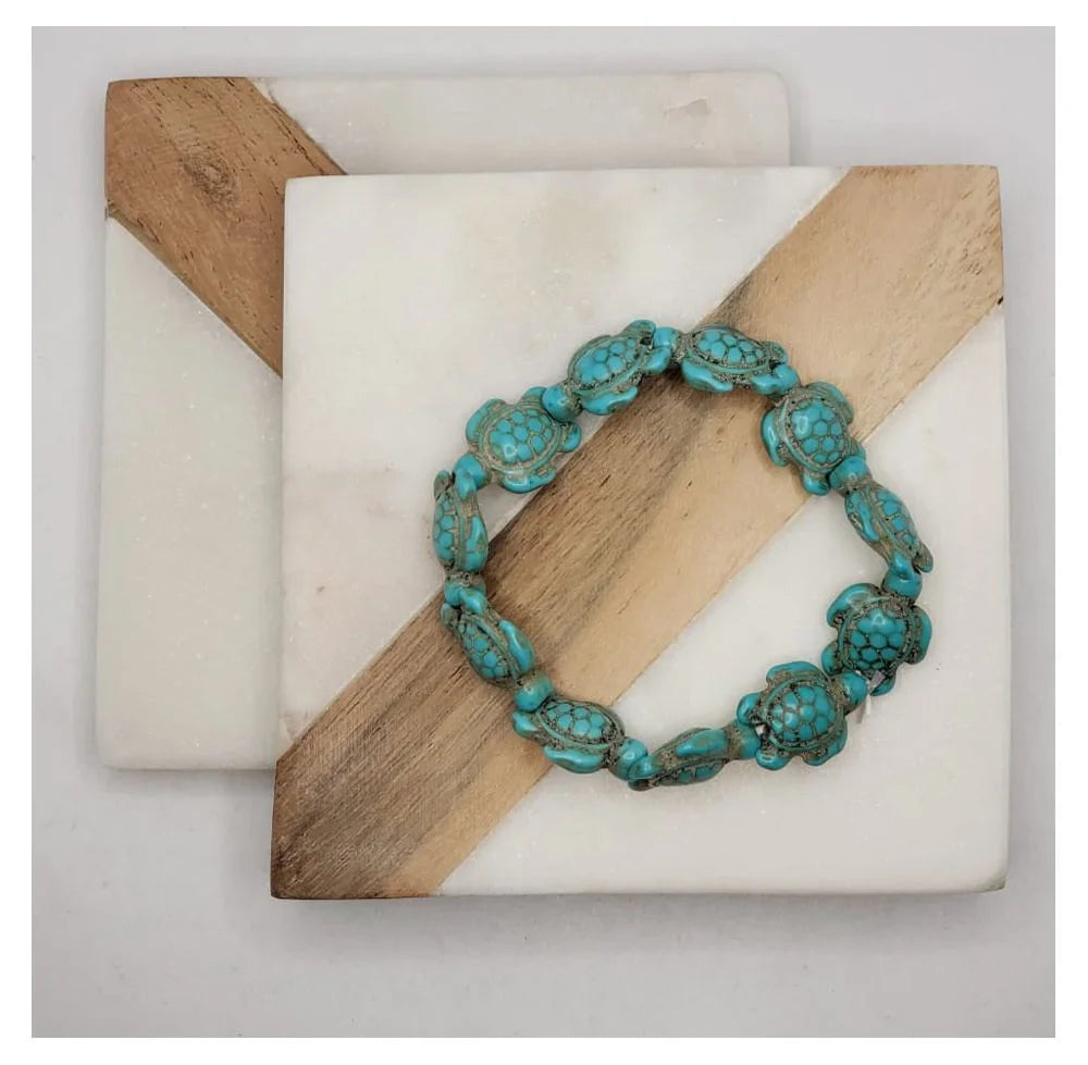 Genuine Turquoise Hawaiian Sea Turtle Bracelet M473715