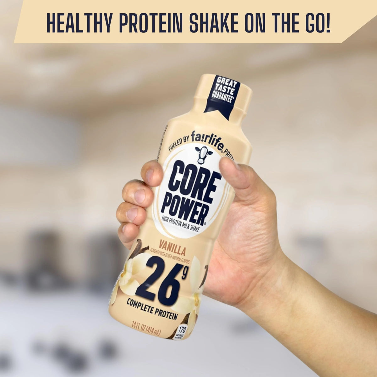 26g Protein Milk Shakes Vanilla 14 Fl Oz Pack of 12 S6157