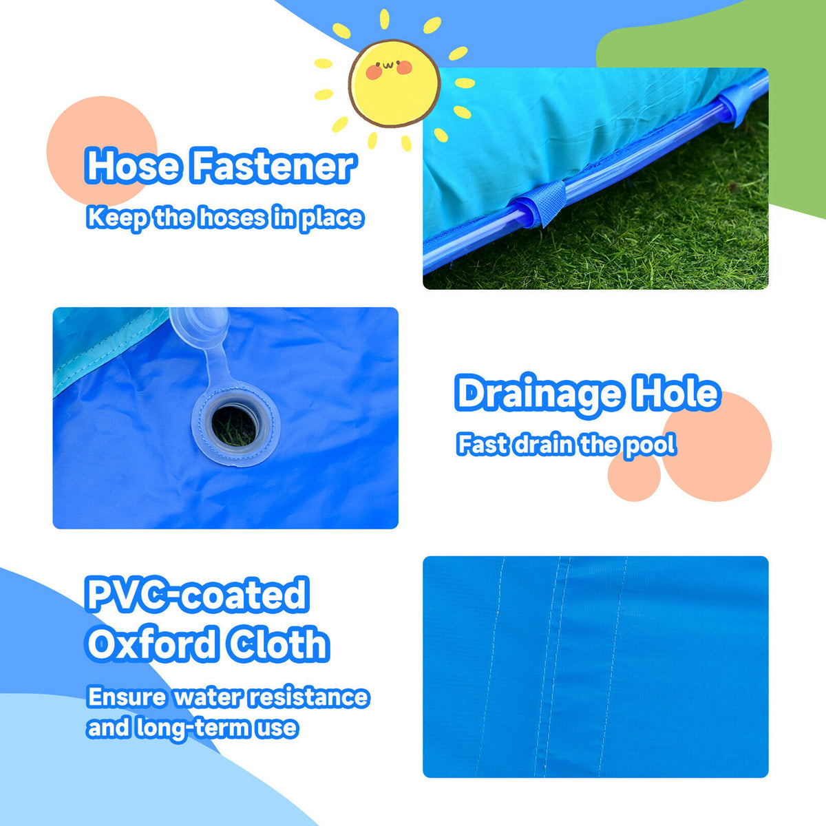 Inflatable Waterslide Bounce House with Handrail U568649