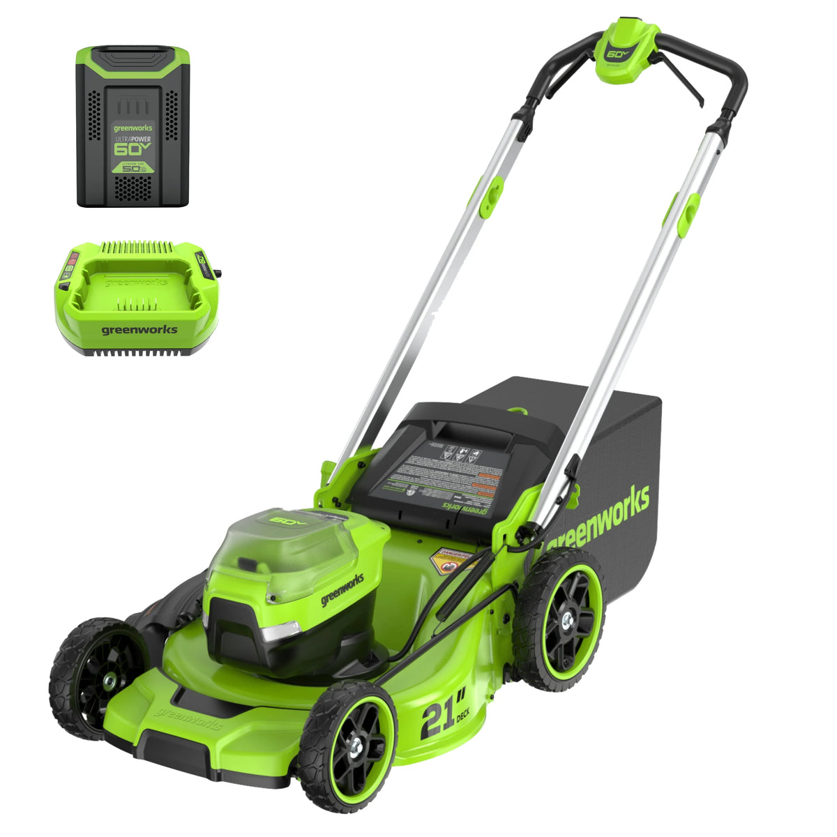 60V 21 Push Lawn Mower with Battery & Charger J3528