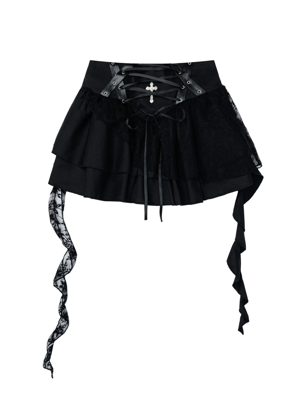 Vintage Gothic Lace Irregular Skirt R82813
