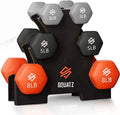 Neoprene Coated Dumbbell Weights Set with Stand G7322