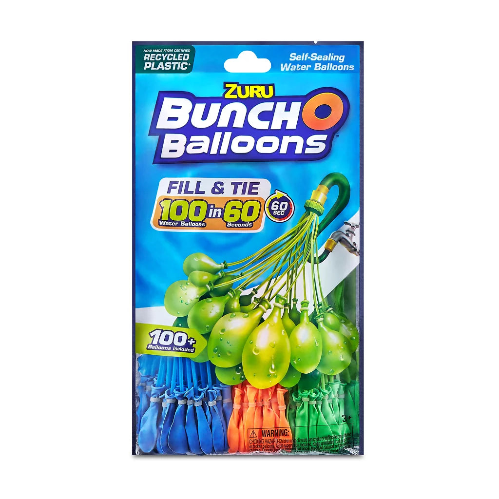 100 Rapid-Filling Self-Sealing Water Balloons 3 Pack T2974