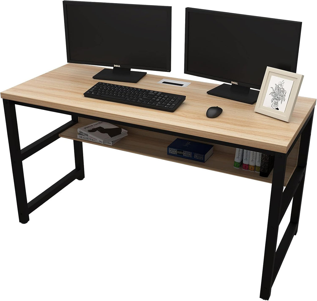 Computer Desk with Bookshelf 55 Rustic Brown K50728