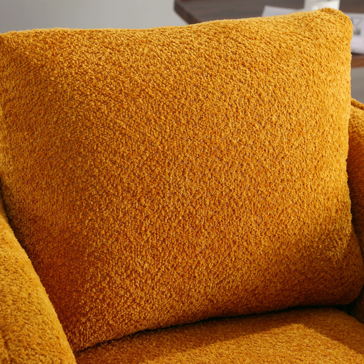 Soft Boucle Upholstered Swivel Barrel Chair Y513169