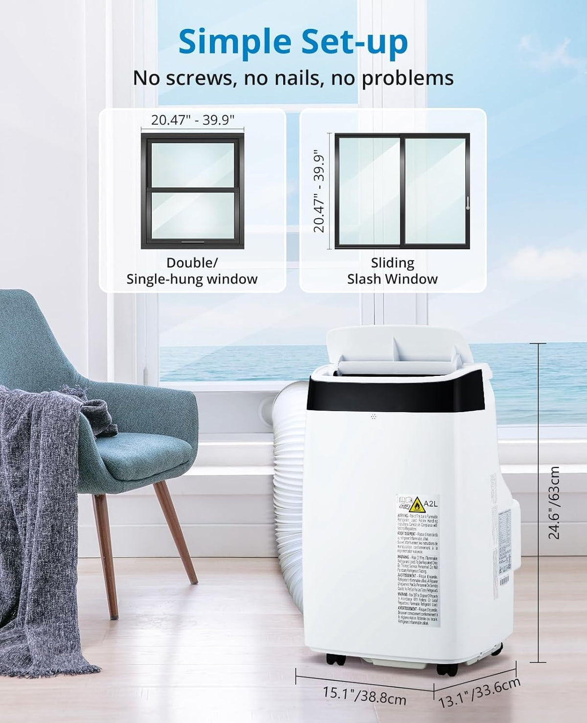 Portable 10000Btu Air Conditioner with Remote Control T7894