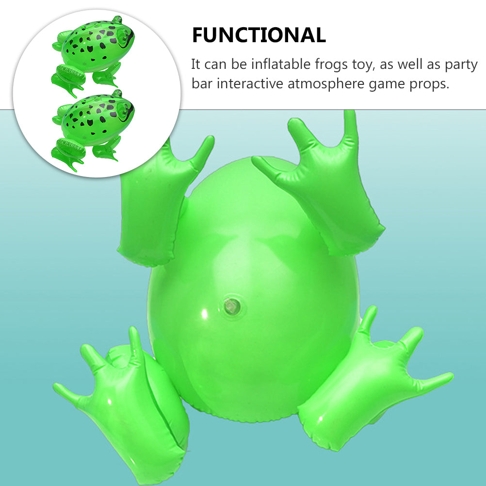 Luminous Inflatable Frog Toys Party Decor Funny Blow Up Toy O7243