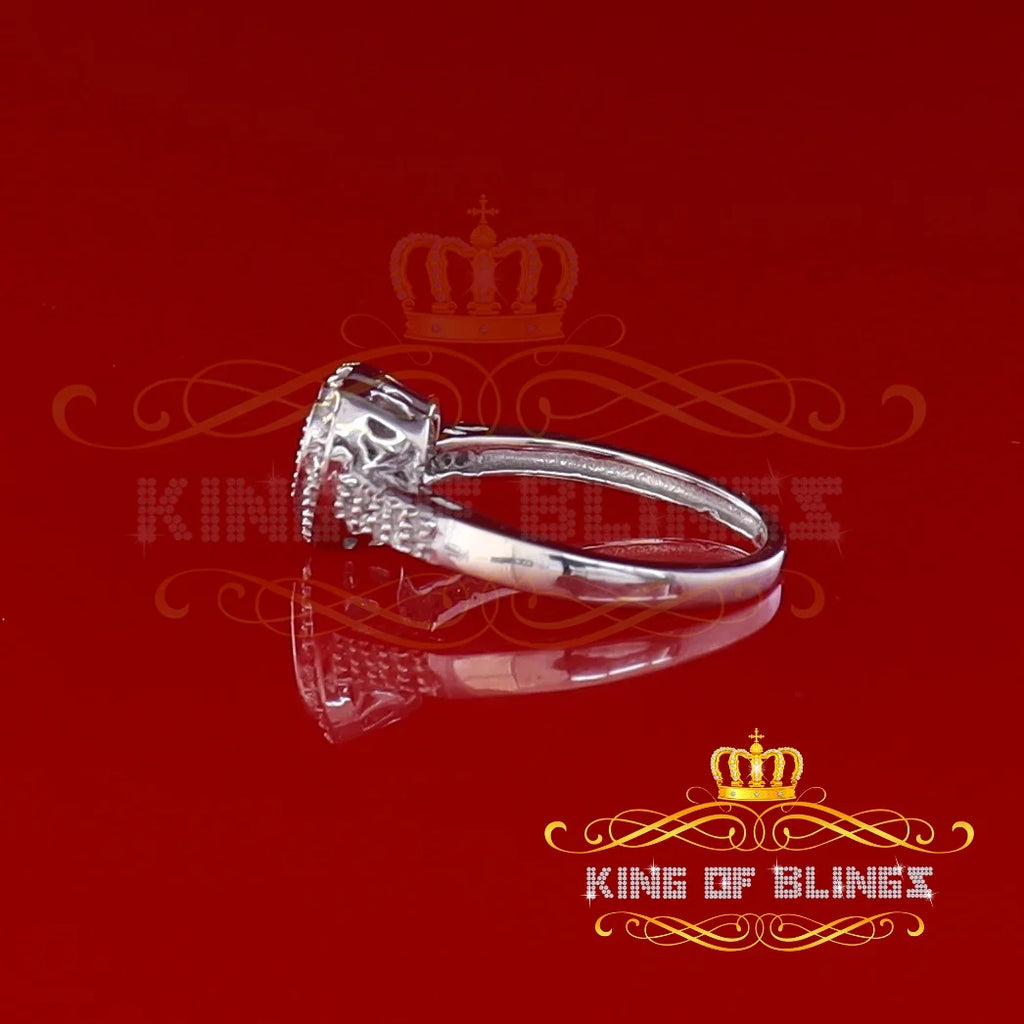 0.25 CT Real Diamond 925 Sterling Silver White Heart Ring Size 7 P58707
