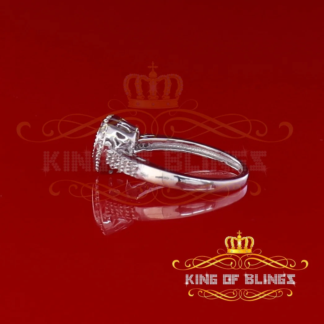 0.25 CT Real Diamond 925 Sterling Silver White Heart Ring Size 7 P58707