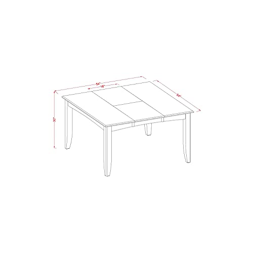9 Piece Square Wooden Dining Table Set with Butterfly Leaf and 8 Chairs H81944