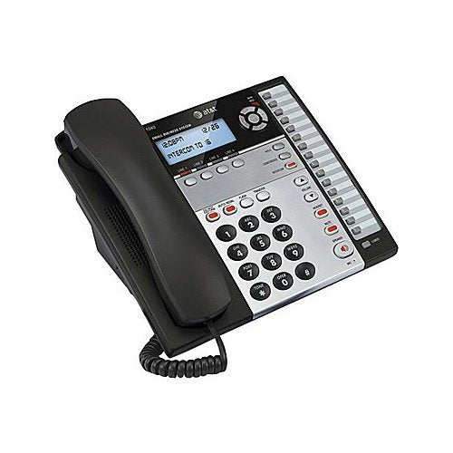 4-Line Expandable Corded Phone System with Speakerphone, 1 Handset, Black/Silver D397668