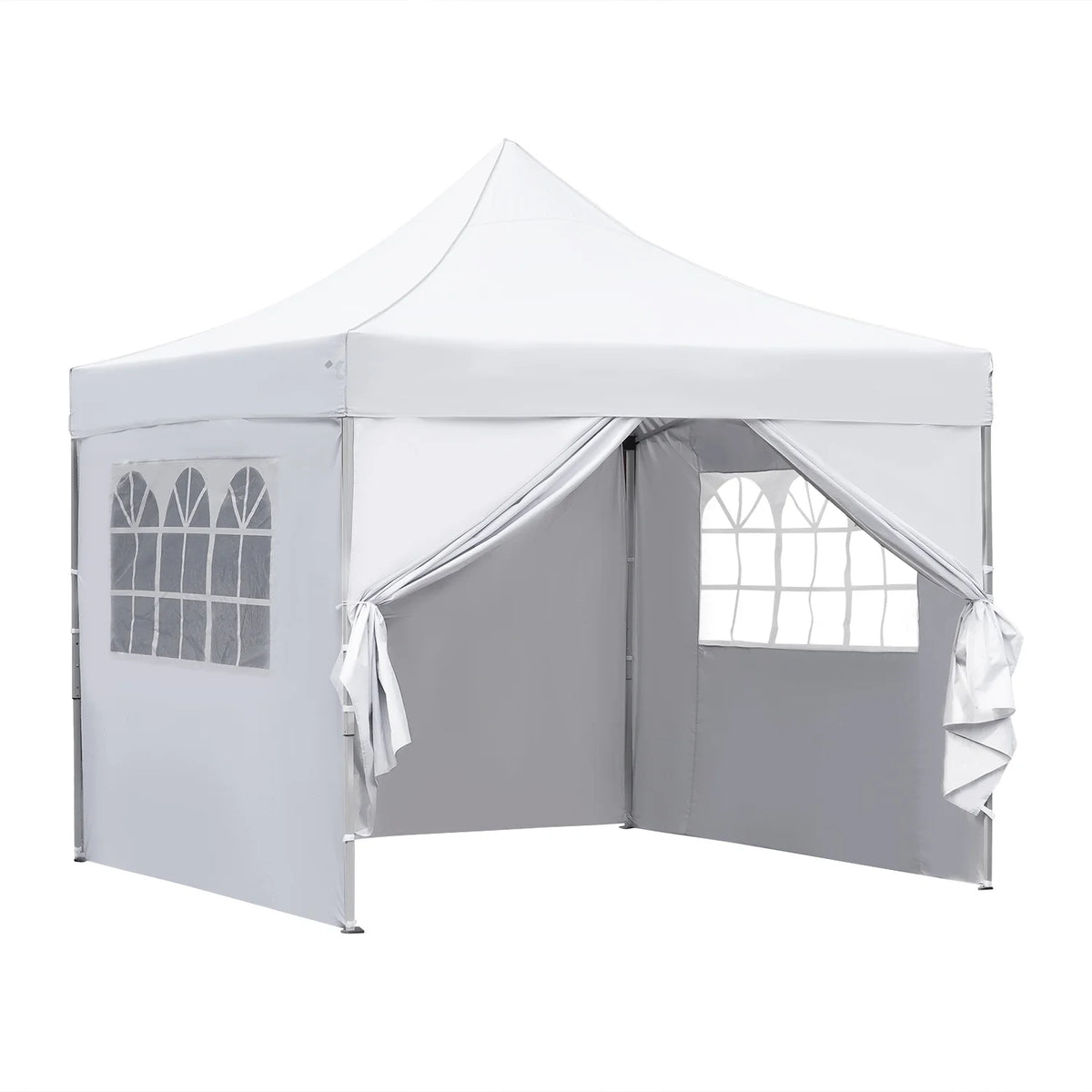 10' x 10' Pop up Canopy Tent with 4 Side Panels, White A820