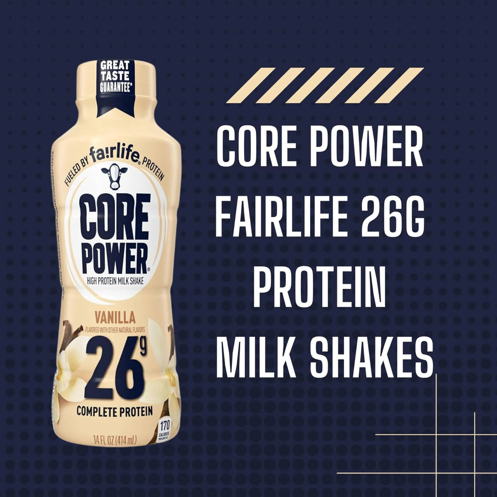 26g Protein Milk Shakes Vanilla 14 Fl Oz Pack of 12 S6157