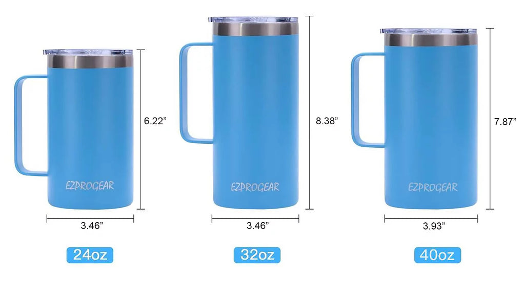 40 oz Stainless Steel Insulated Tumbler with Handle, Lid & Straws H898129