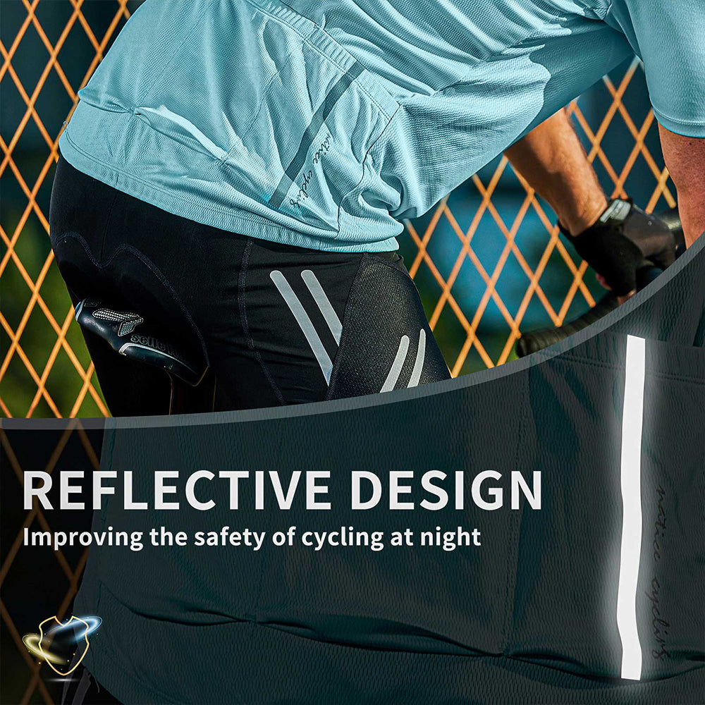 Short Sleeve Cycling Jersey with Three Pockets F63097