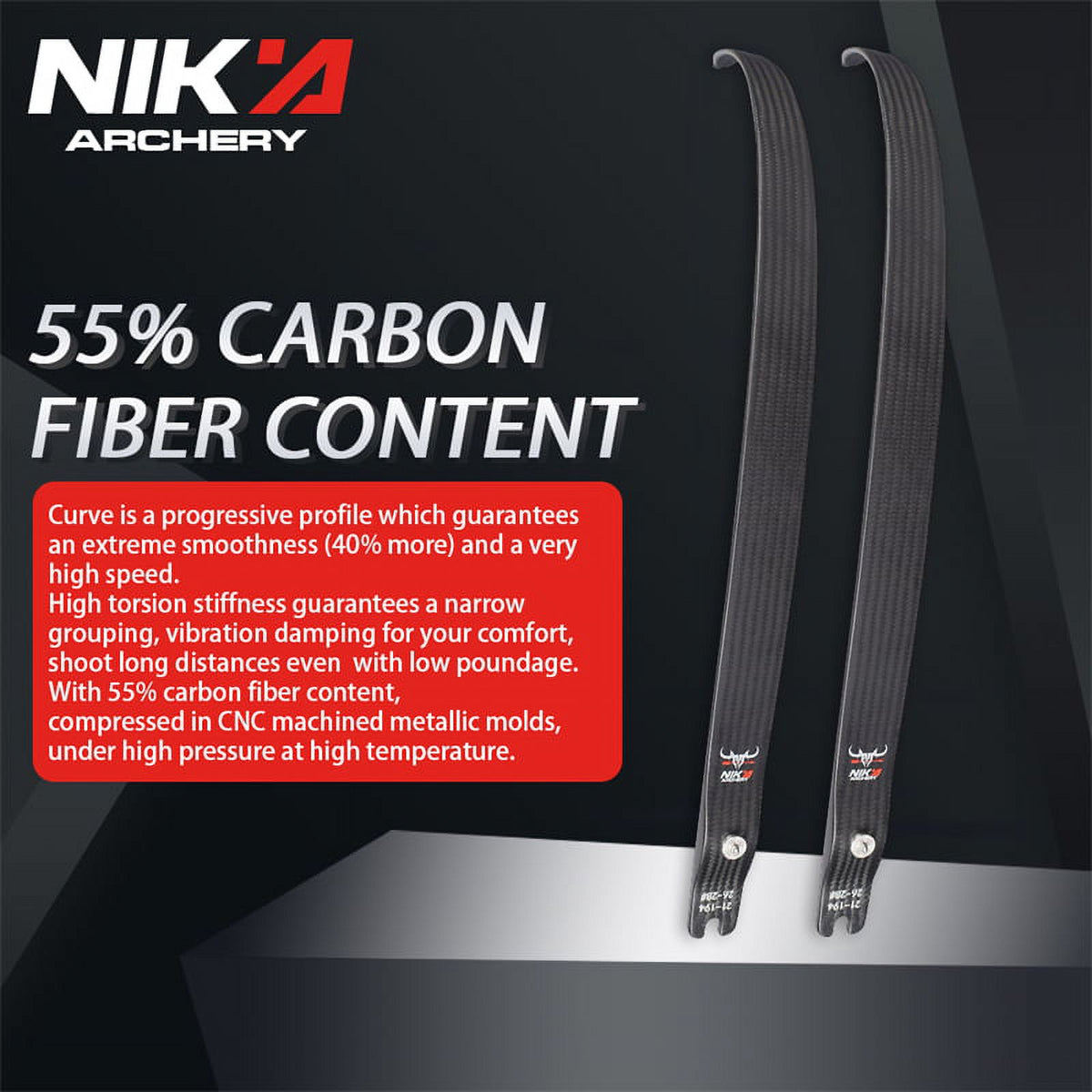 Recurve Bow ILF Limbs Carbon Fiber Limb V95683