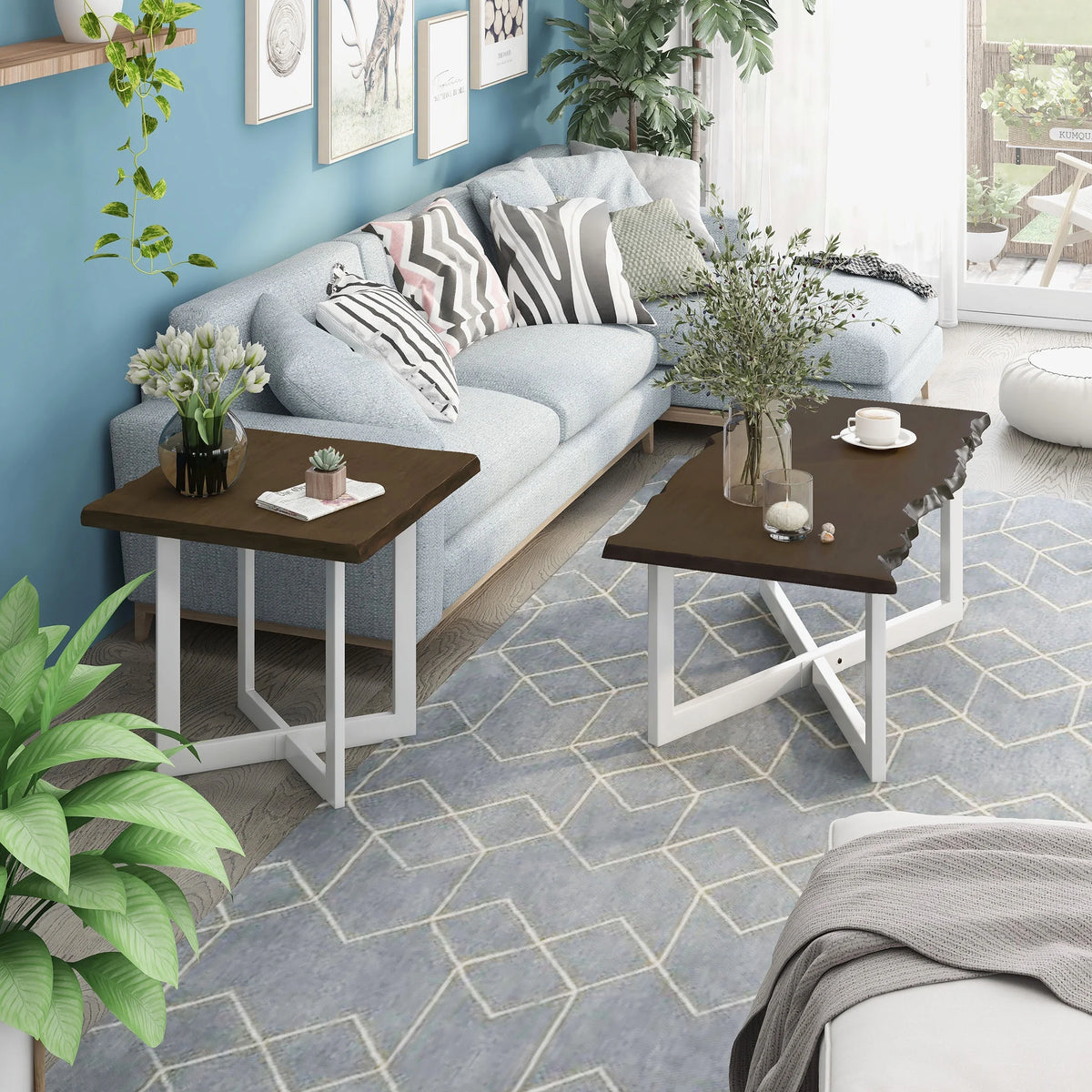Oak 2-Piece Coffee Table Set L580447
