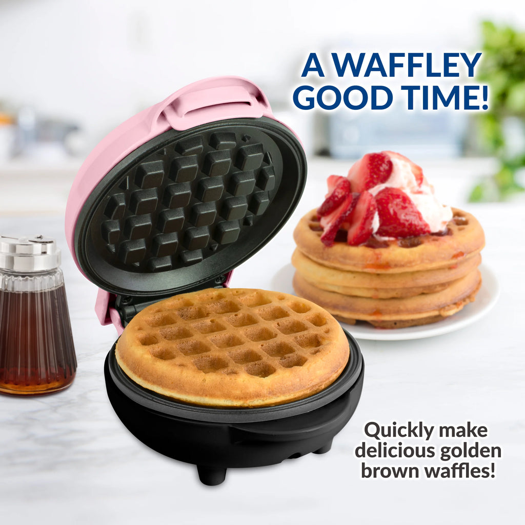 Pink Electric Waffle Maker T8145