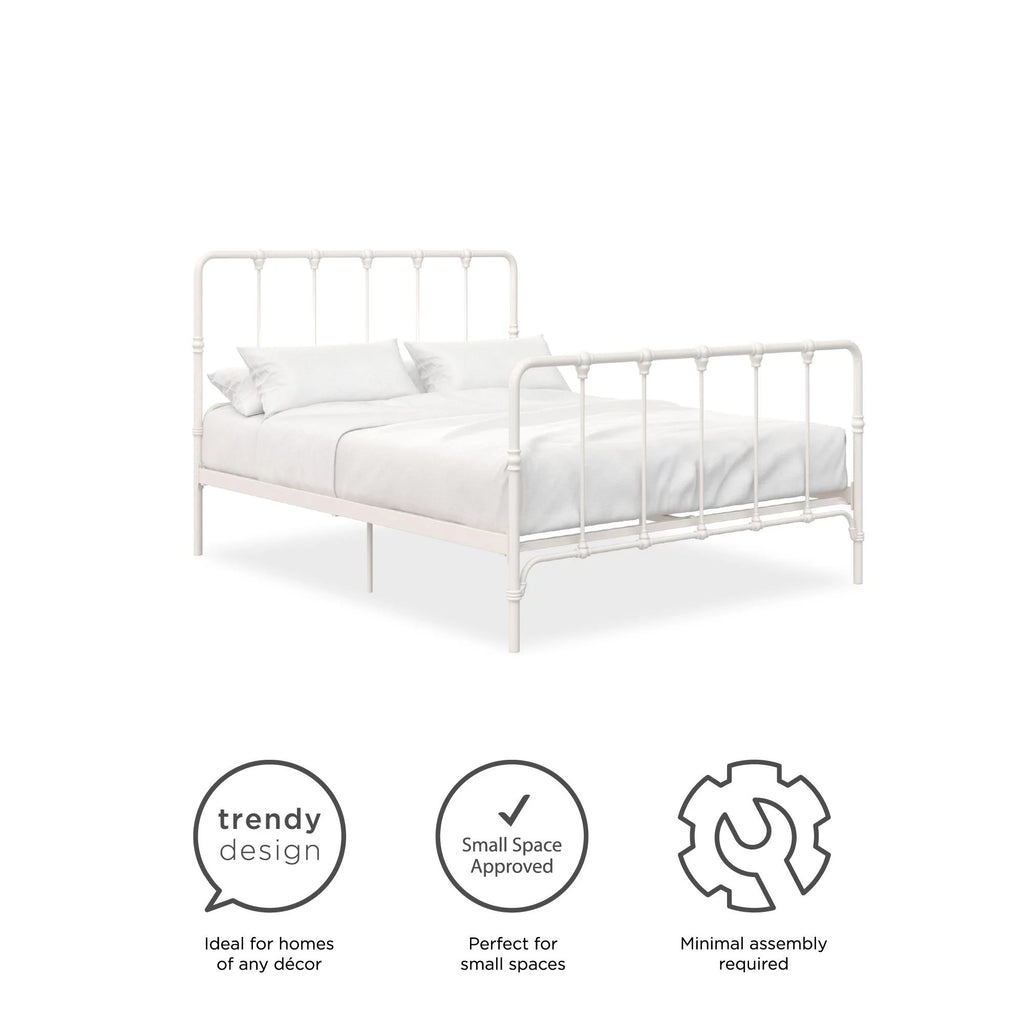 King Gray Metal Bed W33615
