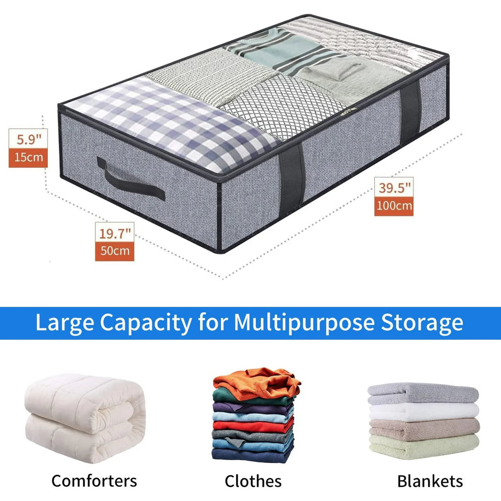 Foldable Underbed Storage Bag with Clear Window Q467