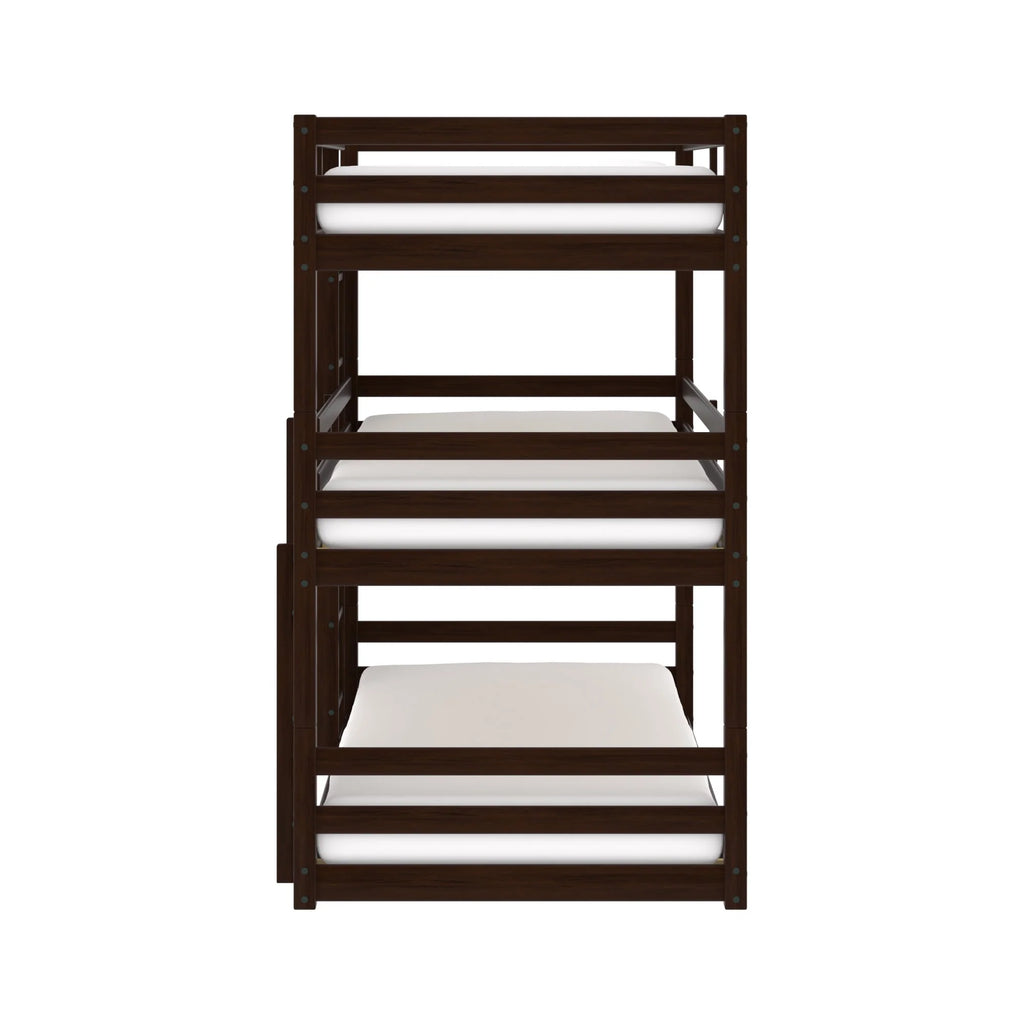 White Wood Convertible Bunk Bed J973
