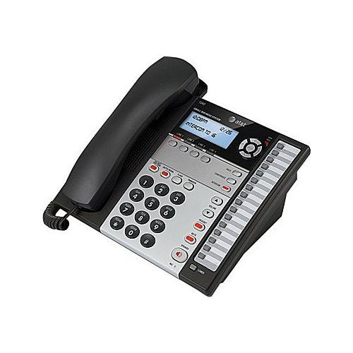 4-Line Expandable Corded Phone System with Speakerphone, 1 Handset, Black/Silver D397668