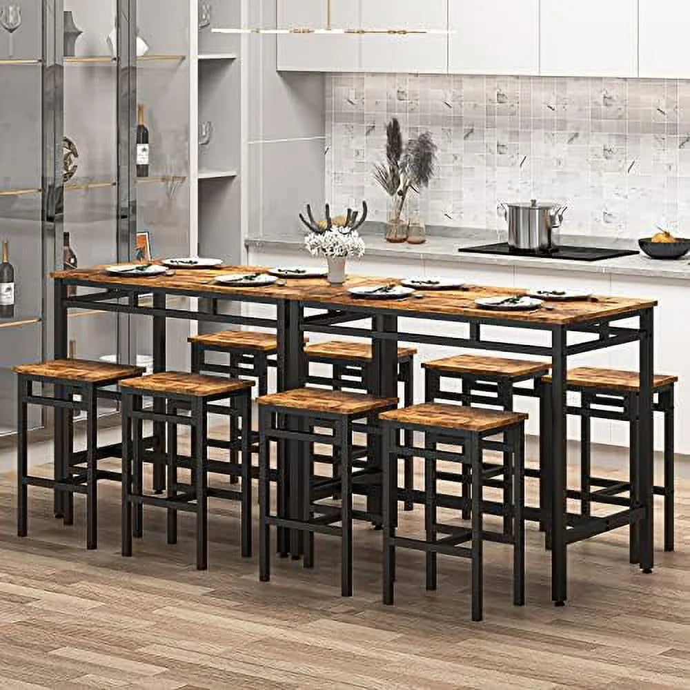 5 Piece Metal and Wood Dining Table and Chairs Set G942